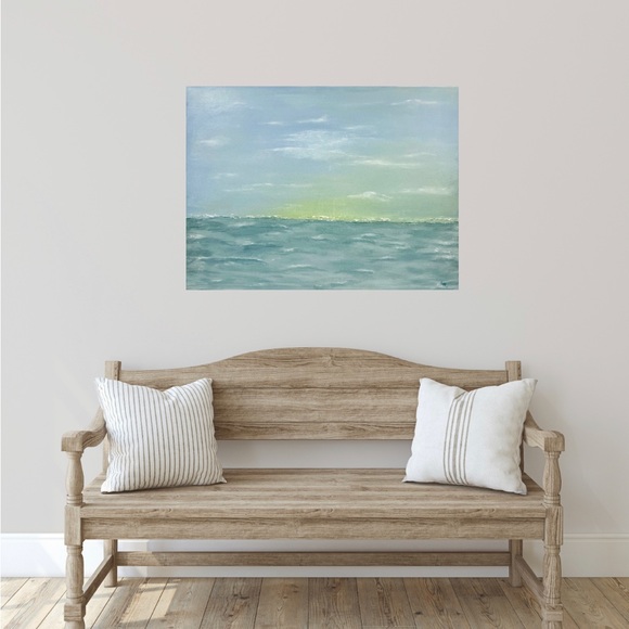 Original Textured Acrylic Abstract Landscape Painting 18x24x5/8 Stretched Canvas - Picture 6 of 10